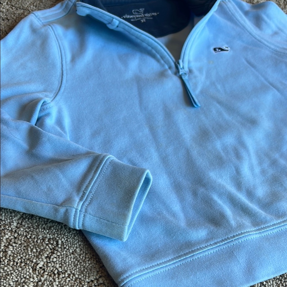 Vineyard Vines Sky Blue Half-Zip Sweater - Picture 4 of 8